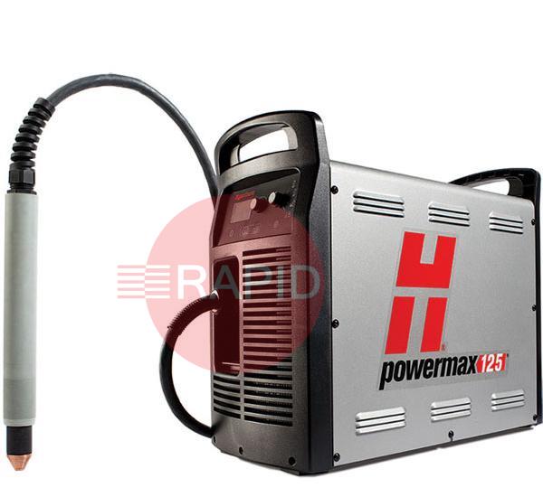 059535  Hypertherm Powermax 125 Plasma Cutter with 15.2m Machine Torch, I/O Cables, CPC & Serial Ports, 400v CE