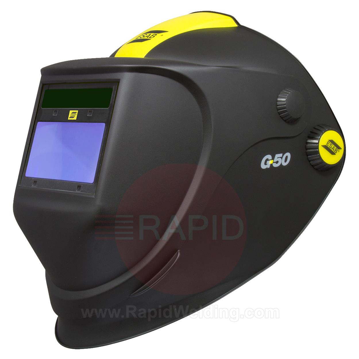 0700000441  ESAB G50 Air Flip-up Weld & Grind Helmet with Shade 9-13 Auto Darkening Filter