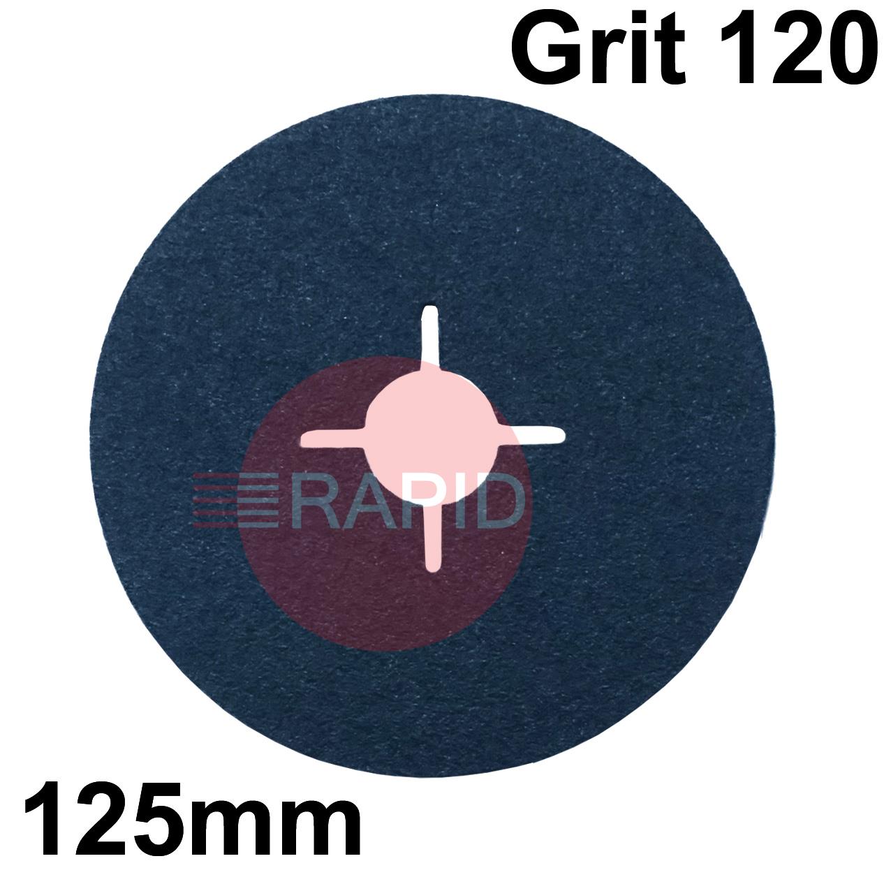 078720  SAITDISC-D 125mm (5) Zirconium Fibre Sanding Disc - Grit 120