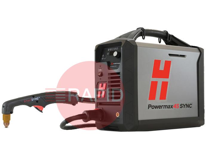 088565  Hypertherm Powermax 45 SYNC CE/CCC Hand System with 6.1m (20ft) Torch, 400v 3ph