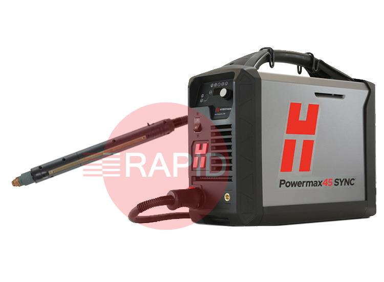 088585  Hypertherm Powermax 45 SYNC CE/CCC Machine System with 7.6m (25ft) Torch, 400v 3ph