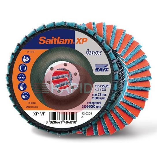 096951  SAITLAM-XP 115mm (4.5) Medium Mixed Flap Disc