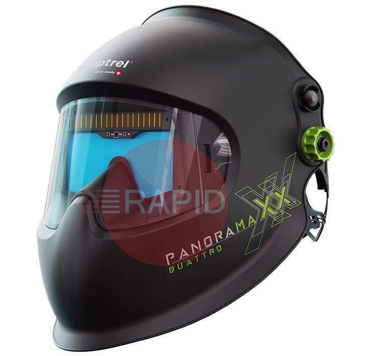 1010.100  Optrel Panoramaxx Quattro Black Auto Darkening Welding Helmet, Shade 4 - 13