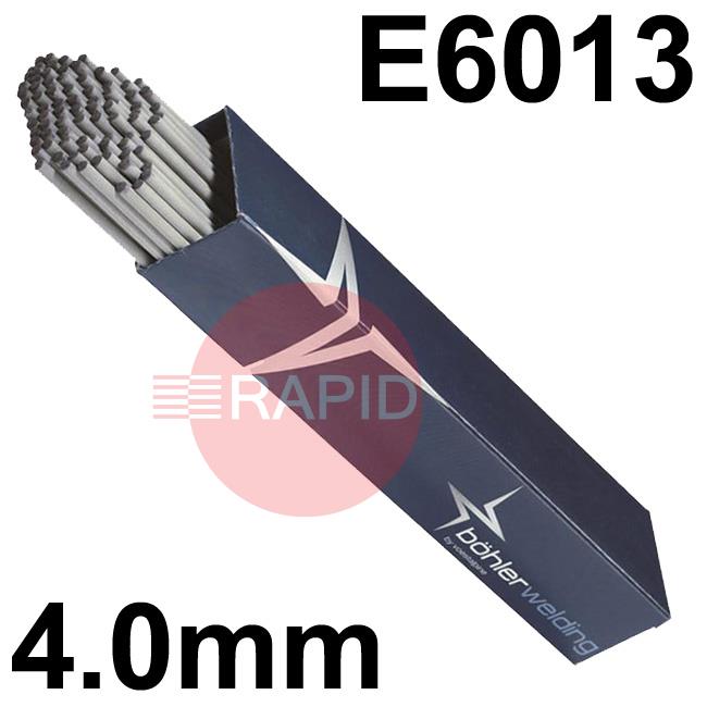 10172  Bohler FOX OHV Cellulosic Electrodes 4.0mm Diameter x 450mm Long. 6.6kg Pkt, E6013