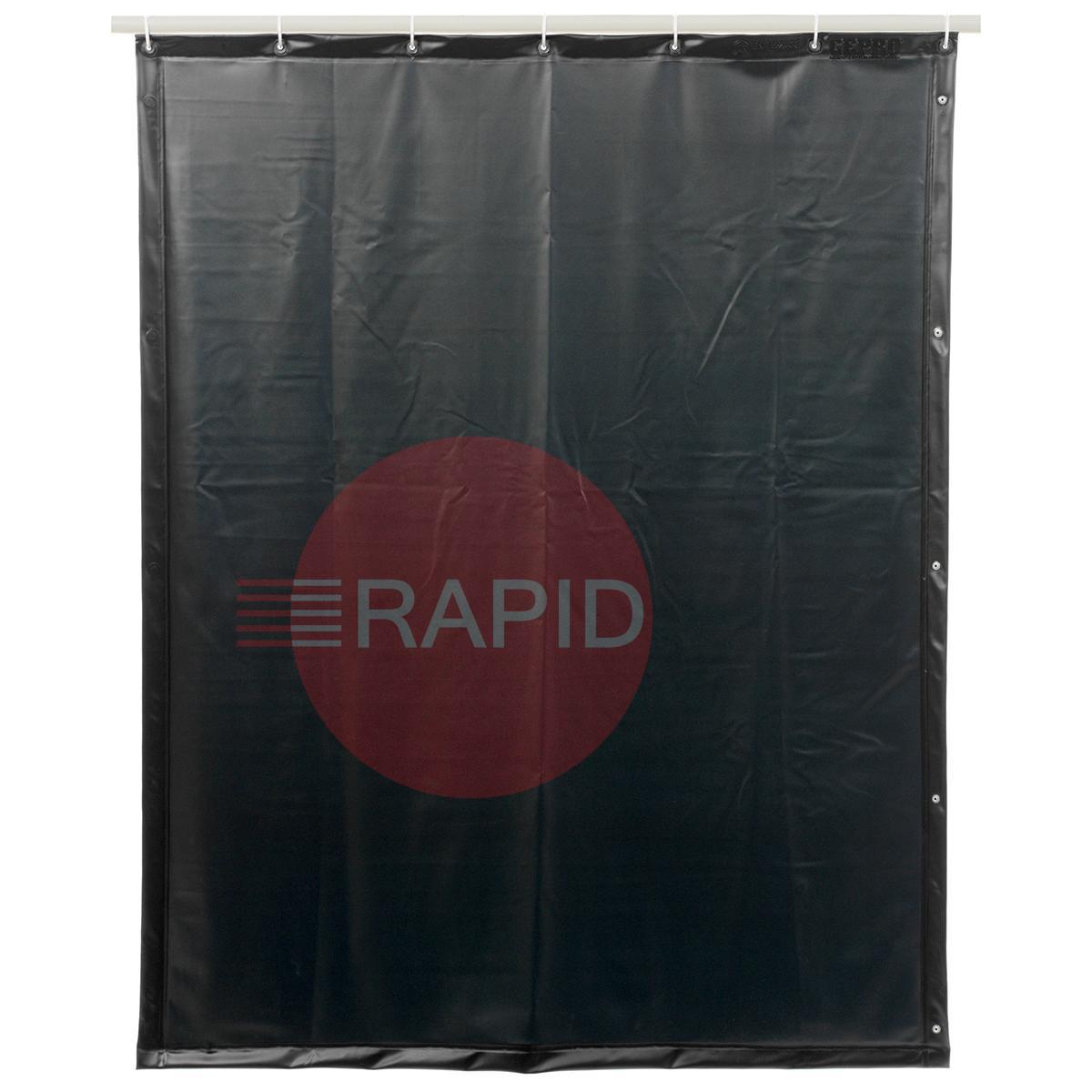 14.19.06  Cepro Green-9 Welding Curtain with Eyelets All Around - 180cm x 180cm, EN 25980
