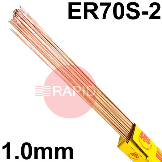 151025  SIFSteel A15 Steel Tig Wire, 1.0mm Diameter x 1000mm Cut Length - AWS A5.18 ER70S-2. 2.5kg Pack