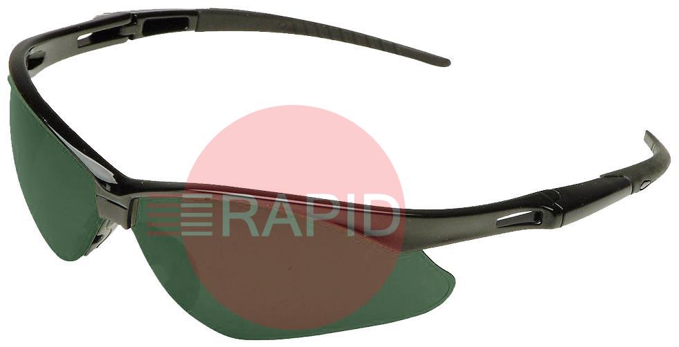3004761  Jackson Nemesis Safety Spectacles - Green IRUV Shade 5 Lens with Hard Coating & Neck Cord, EN 166:2001