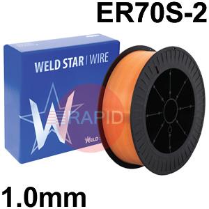 3010202858  Mild Steel A15 MIG Wire, 1.0mm Diameter - AWS A5.18 ER70S-2, 15Kg Reel