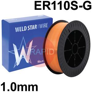 3010203708  Low Alloy Steel MIG Wire, 1.0mm Diameter - AWS A5.28 ER110S-G, 15Kg Reel