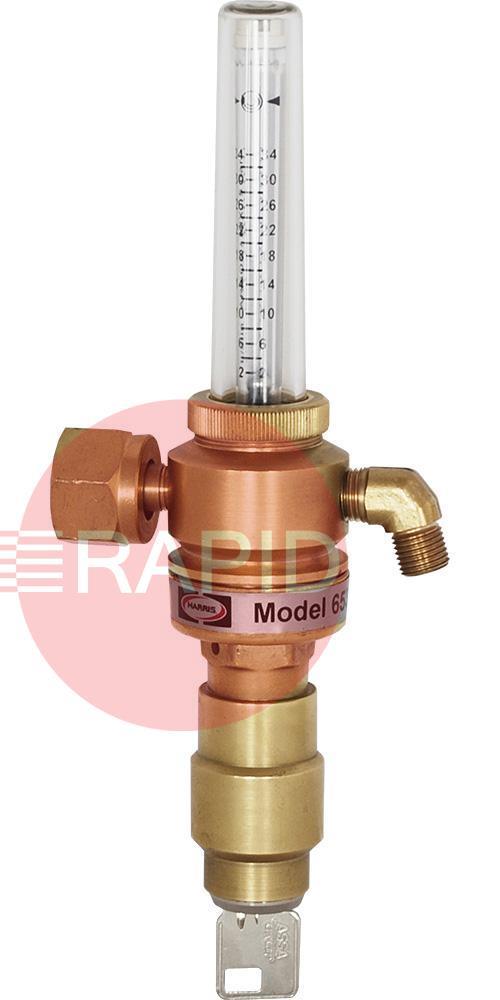 3100815  Harris Model 653 Gas Saver Flowmeter - 30lpm Lockable, G3/8 RH Inlet