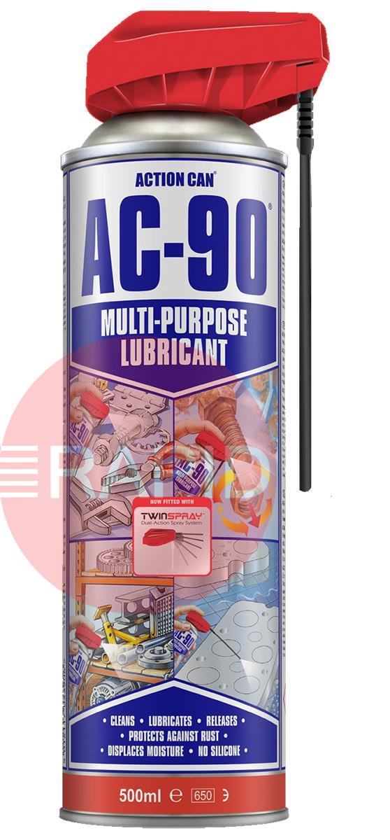 33179  Action Can AC-90 Twin Spray Multi-Purpose Lubricant, 500ml