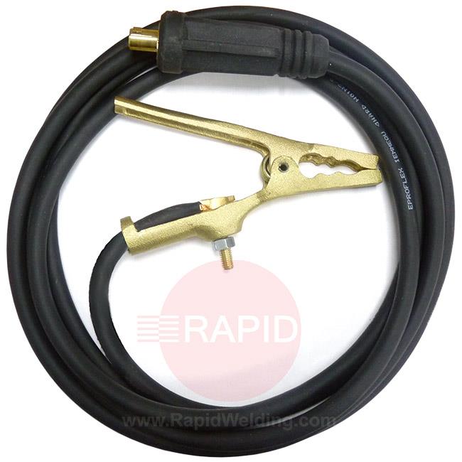 351035RD  10M Earth Return Cable Assembly. 35mm Sq Cable 35/50mm Dinse Termination. 300amp