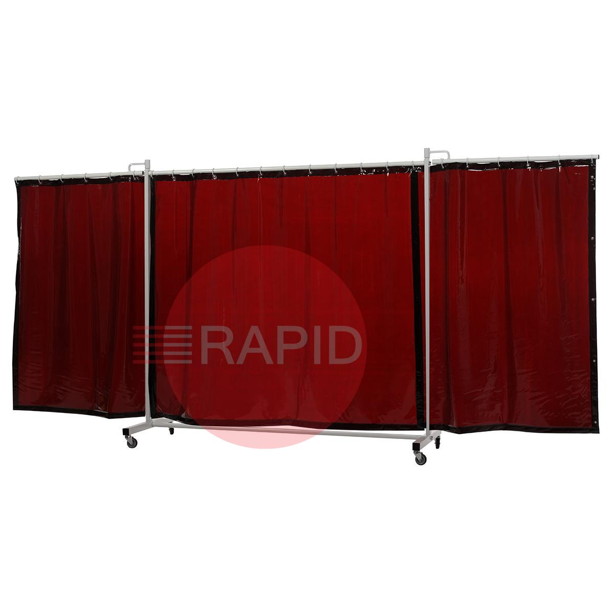36.31.67  CEPRO Robusto XL Triptych Welding Screen with Bronze-CE Curtain - 4.4m Wide x 2.1m High, Approved EN 25980