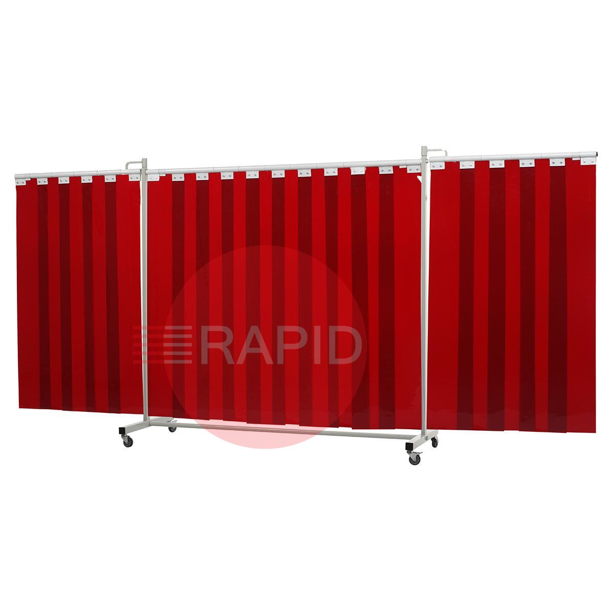 36.31.75  CEPRO Robusto XL Triptych Welding Screen with Orange-CE Strips - 4.4m Wide x 2.1m High, Approved EN 25980