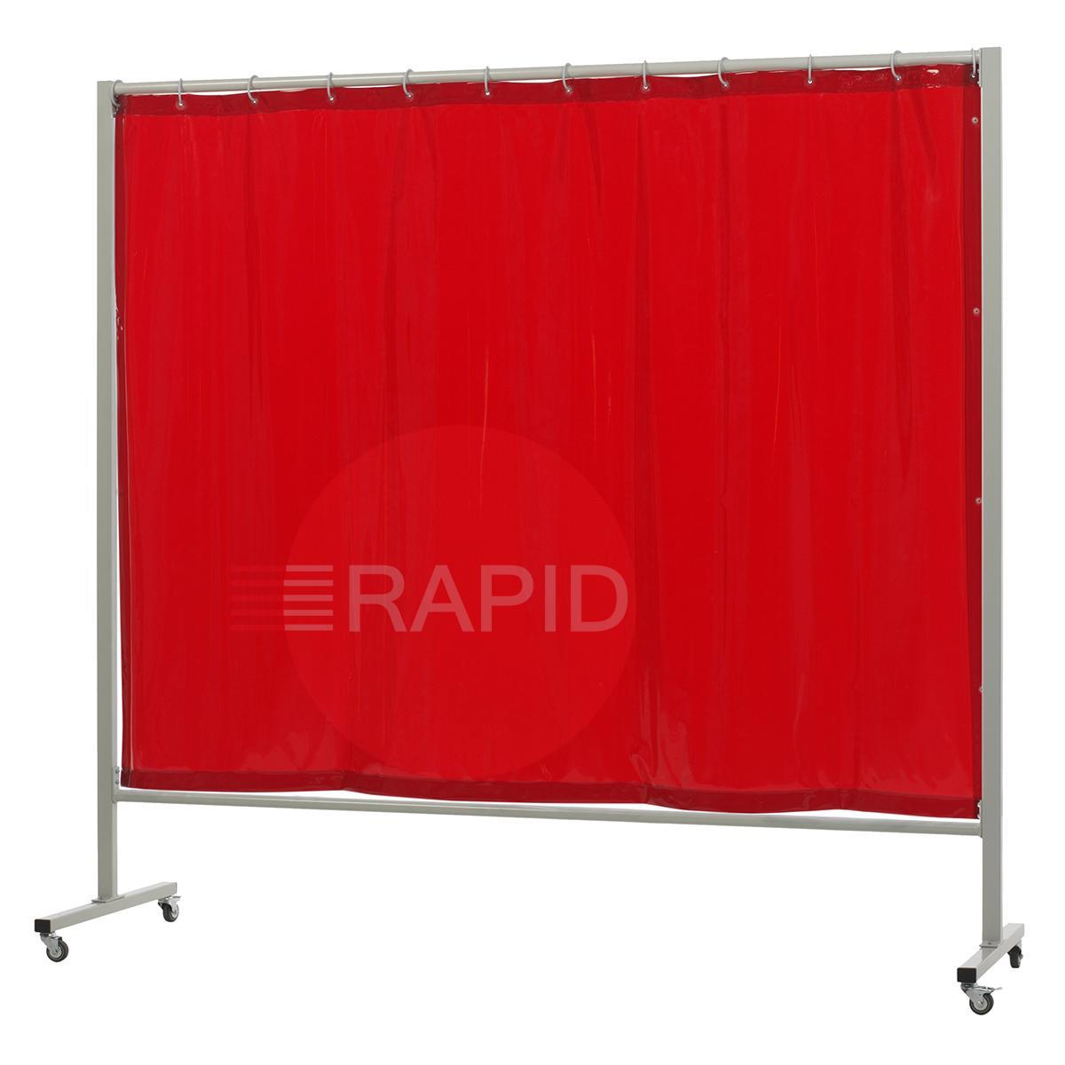 36.34.15  CEPRO Omnium Single Welding Screen, with Orange-CE Curtain - 2.2m Wide x 2m High, Approved EN 25980