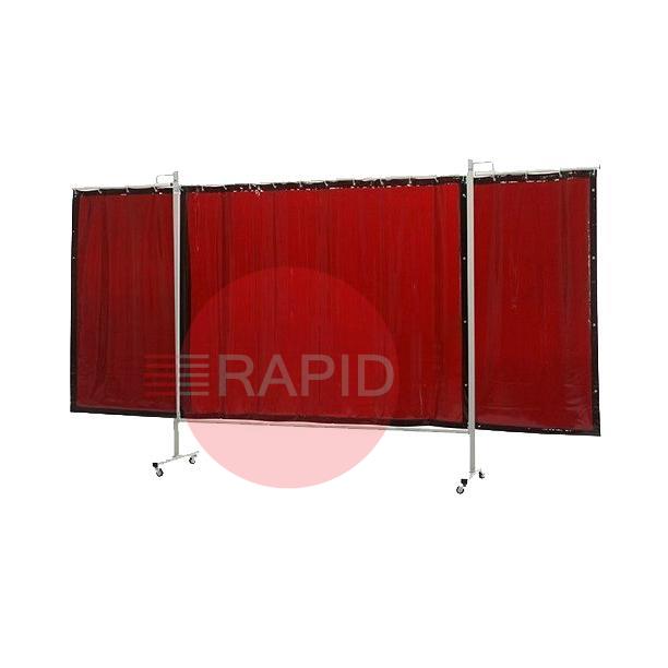 36.36.17  CEPRO Omnium Triptych Welding Screen, with Bronze-CE Curtain - 3.7m Wide x 2m High, Approved EN 25980