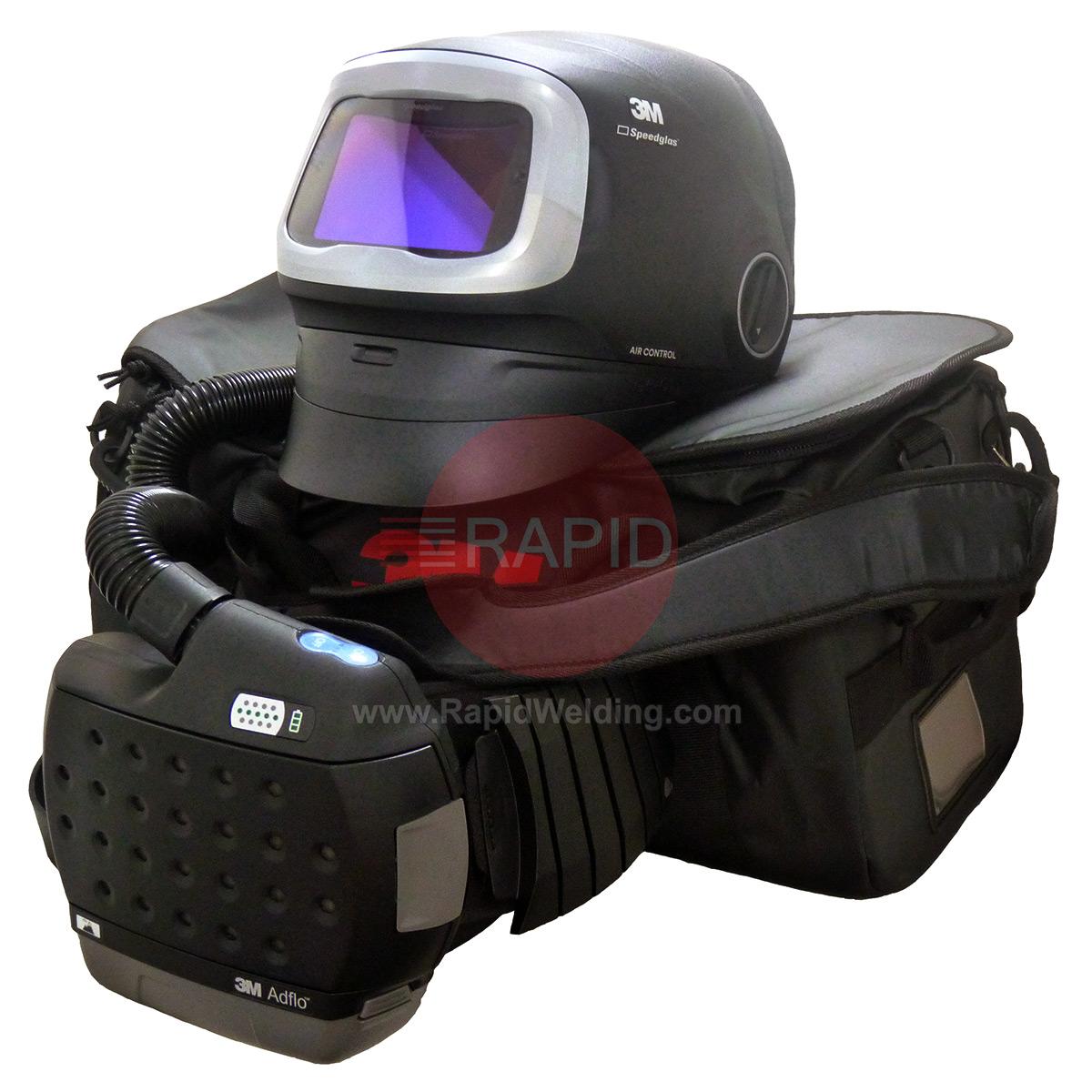 3M-617830  3M Speedglas G5-01 Heavy Duty Welding Helmet with Adflo PAPR System, G5-01VC Variable Colour Filter & FREE Starter Kit 46-1101-30iVC