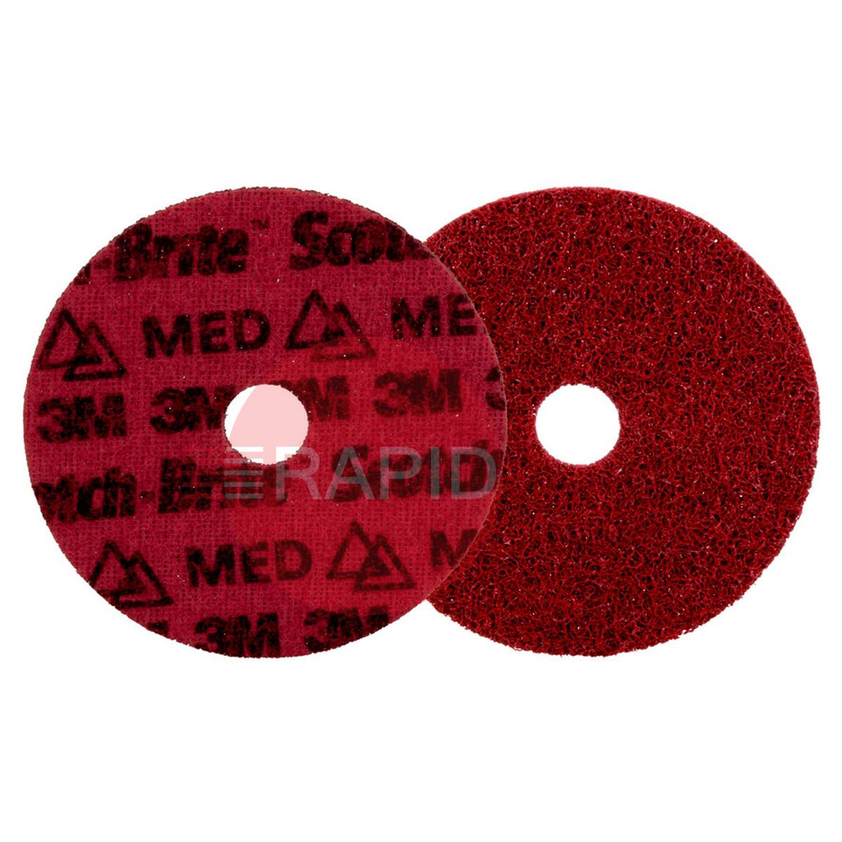 3M-7100274229  3M Sctoch-Brite Precision Surface Conditioning Disc PN-DH, 125mm, Medium (Box of 25)