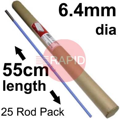 42-049-002  Arcair SLICE 6.4mm Diameter x 55cm Long, Flux Coated Electrodes (1/4 x 22) Box of 25