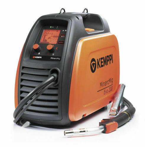 61008200  Kemppi MinarcMig 200 Evo Adaptive Mig Package, 230V CE. Includes GC223G 3M Gun, Earth Cable, 4.5M Gas Hose.