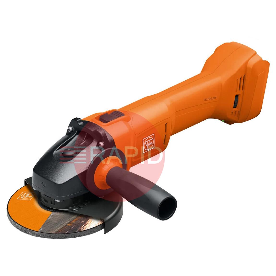 71220261000  FEIN CCG 18-125-10 AS Cordless Compact 125mm 18V Angle Grinder (Bare Unit)