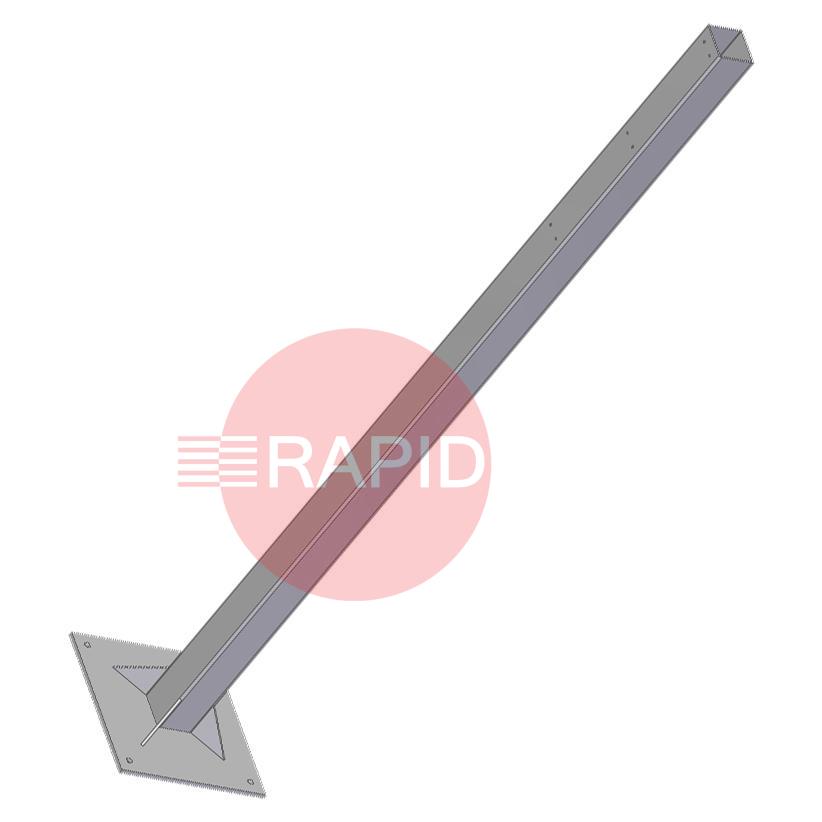 83.20.02  CEPRO Hanging Rail Steel Pole - 120mm Diameter, with 500mm Footplate
