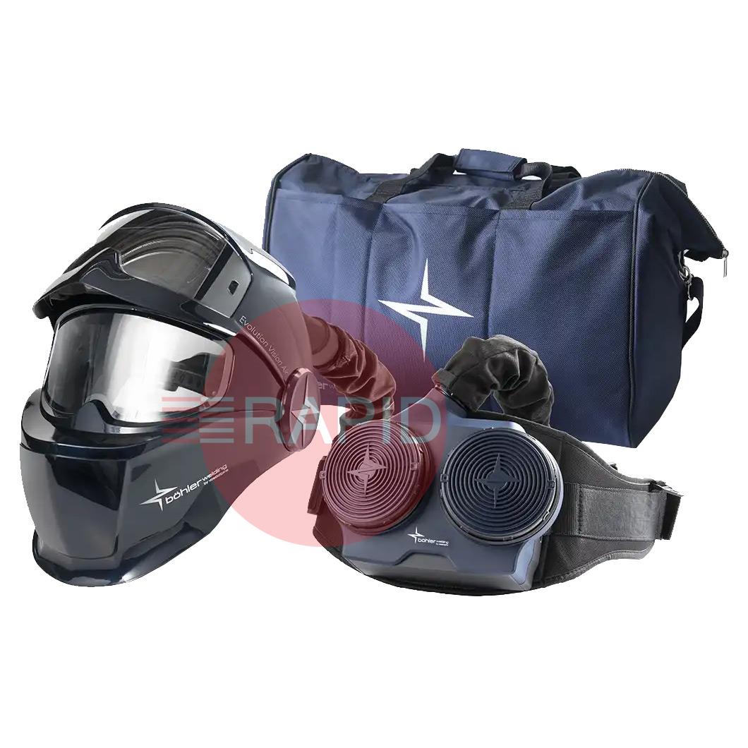 87437  Bohler Evolution Vision 65FM Auto Darkening Welding Helmet & PAPR System Package, Shades 3, 4-8 / 9-14