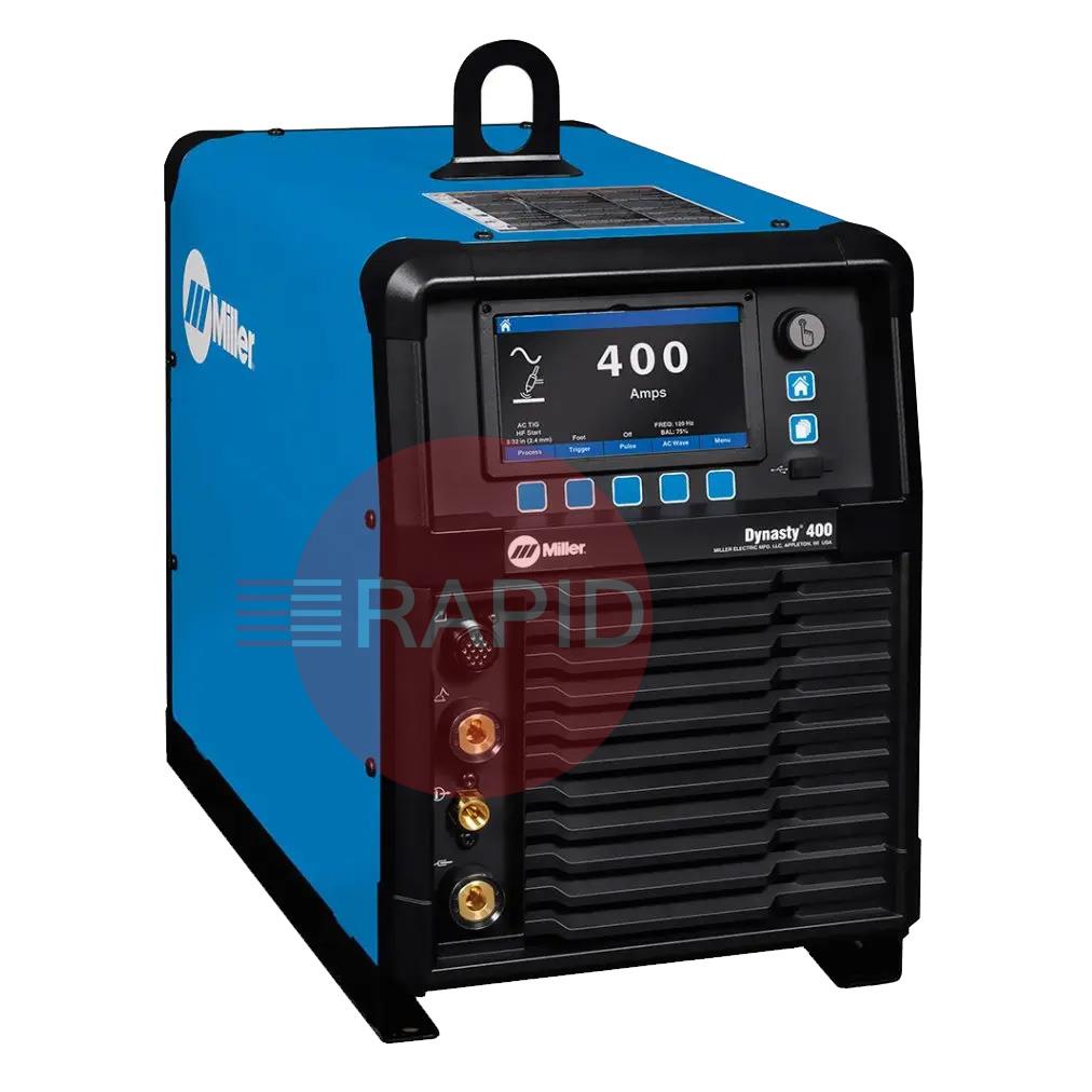 907858002P  Miller Dynasty 400 AC/DC Tig Welder Air Cooled Package, 380-575v, 3ph