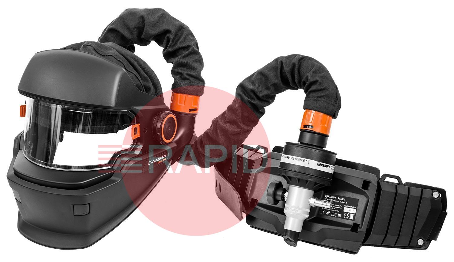 9873420  Kemppi Gamma GTH3 RFA Grinding Helmet & RSA 230 Respirator System