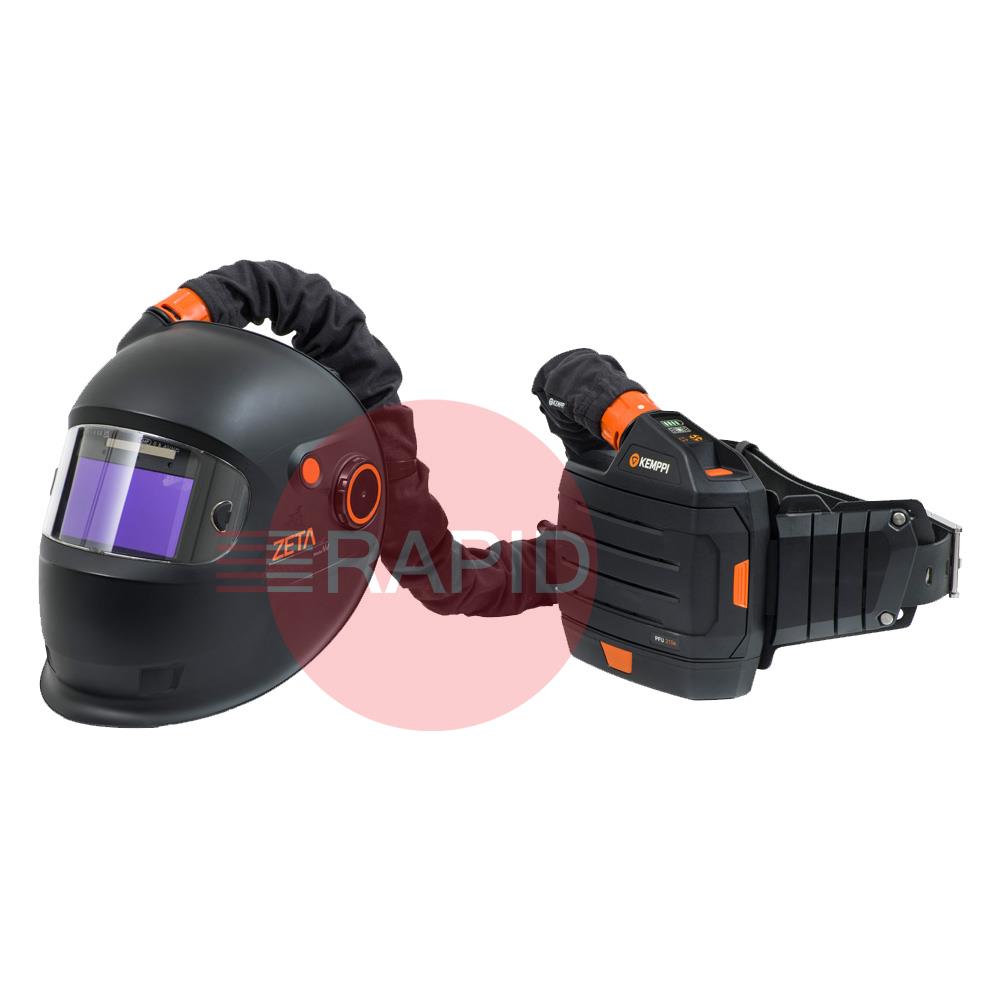 9873830  Kemppi Zeta Fresh Air W201 Auto Darkening Welding Helmet & PFU 210e PAPR System, Shades 8-12