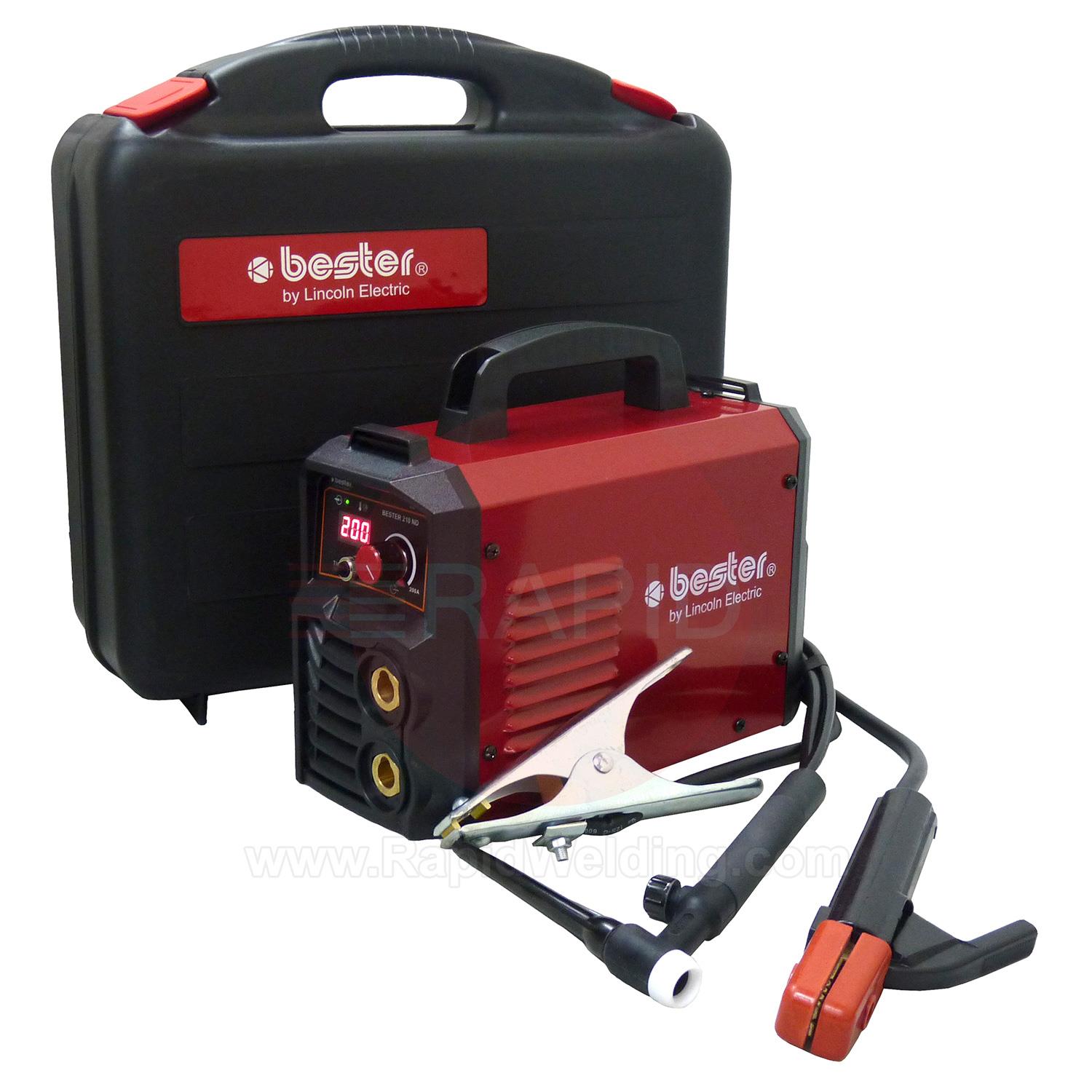 B18258-1-TP  Lincoln Bester 210-ND Inverter Arc Welder Suitcase Package, with TIG Torch & Accessory Kit - 230v