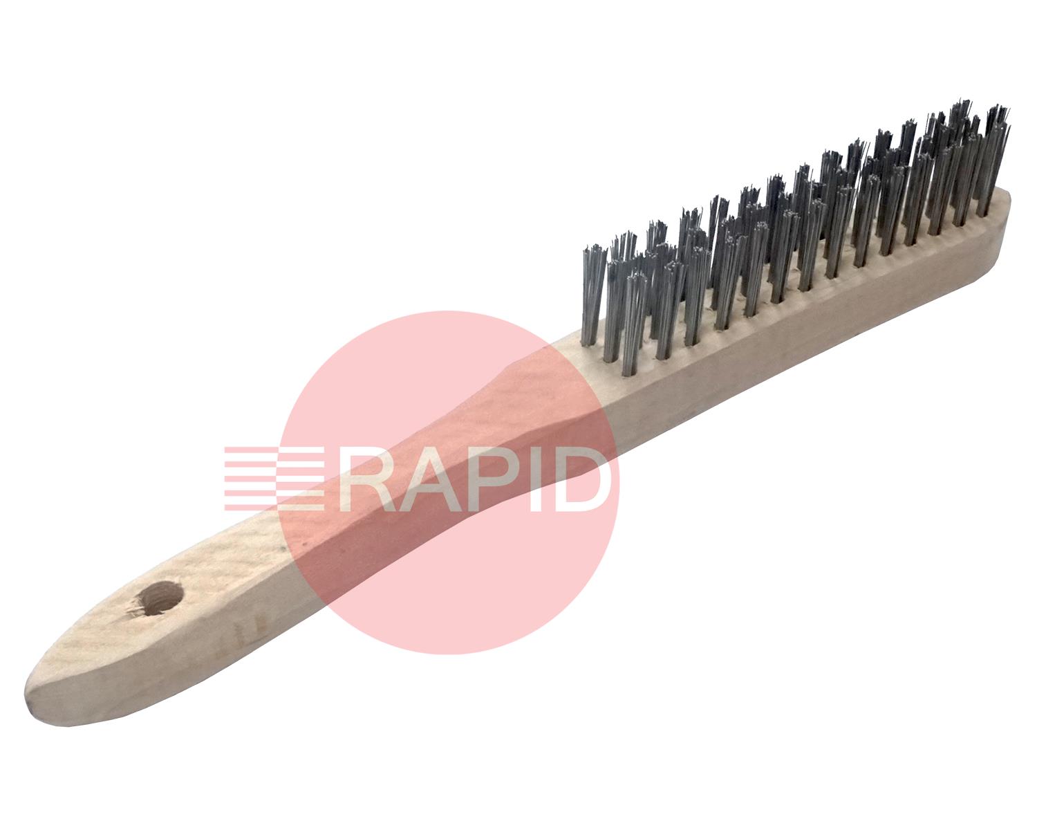 B55S3  Wire Brushes Stainless Steel 3 Row