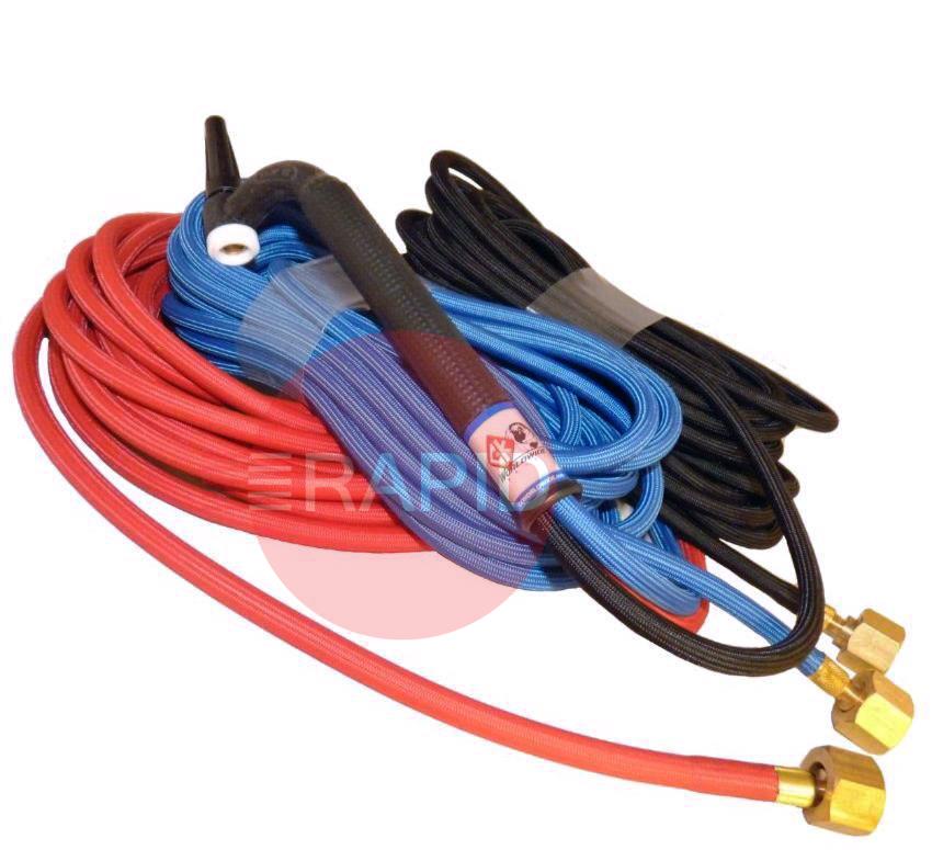 CK-CK2025SFFX  CK20 Flex Head Water-Cooled 250 Amp TIG Torch with 8m Superflex Cables & 3/8 BSP Connections.