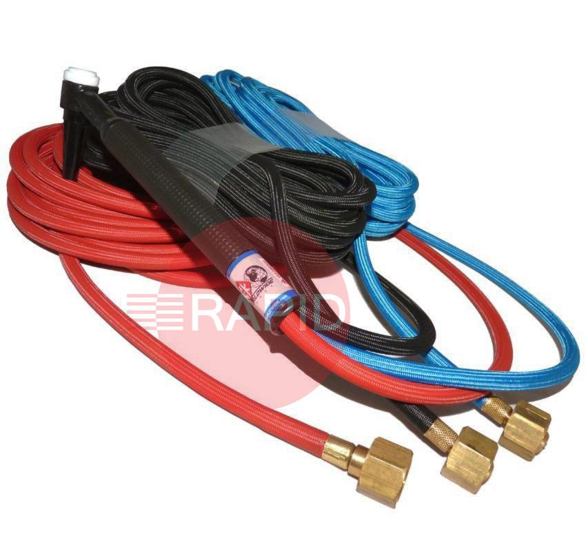 CK-CK2025SF  CK20 2 Series Water-Cooled 250 Amp TIG Torch with 7.6m Superflex Cable & 3/8 BSP Connection