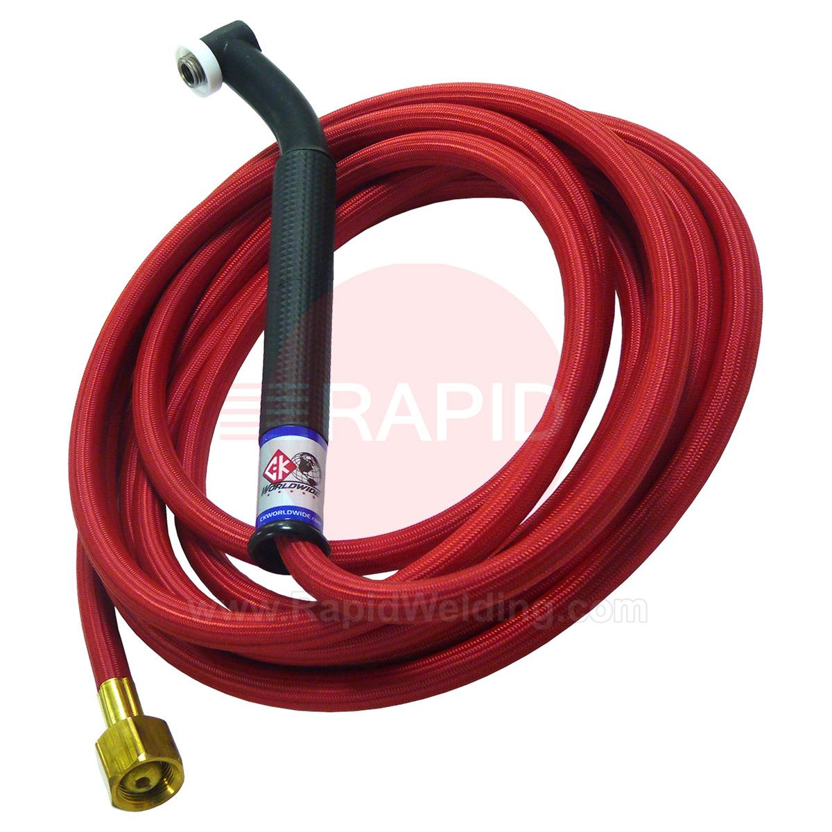 CK-CK2412RSFFX  CK24 Flex Head Gas-Cooled 80 Amp TIG Torch With 1pc 4m Superflex Cable. 3/8 BSP