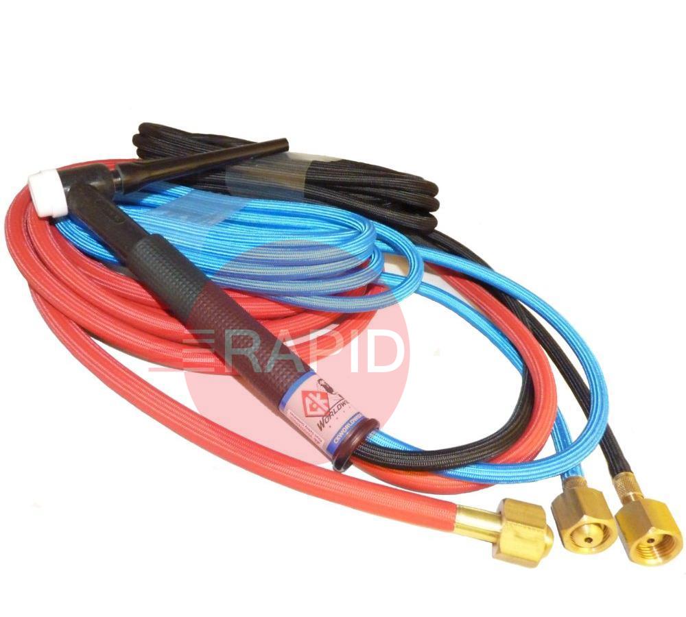 CK-TL312SF  CK TrimLine TL300 Water-Cooled 350 Amp TIG Torch with 3.8m Superflex Cable, 3/8 BSP
