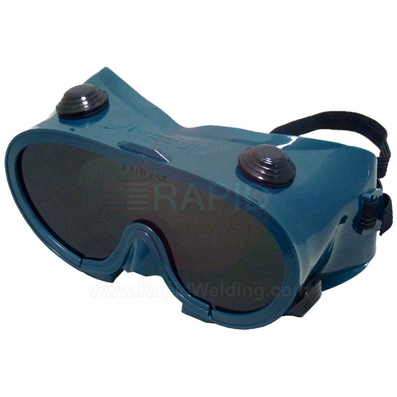 E2GWG1  Ski Type Safety Goggles - IR/UV Shade 5.0 Lens. Indirect Ventilation with Elastic Headband Clip EN175