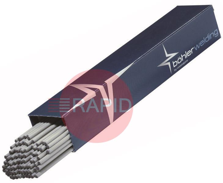 EASY60132  Bohler Q E 6013 RC Mild Steel Electrodes 2.5mm Diameter x 350mm Long. 5.0kg Pack (270 Rods). E6013