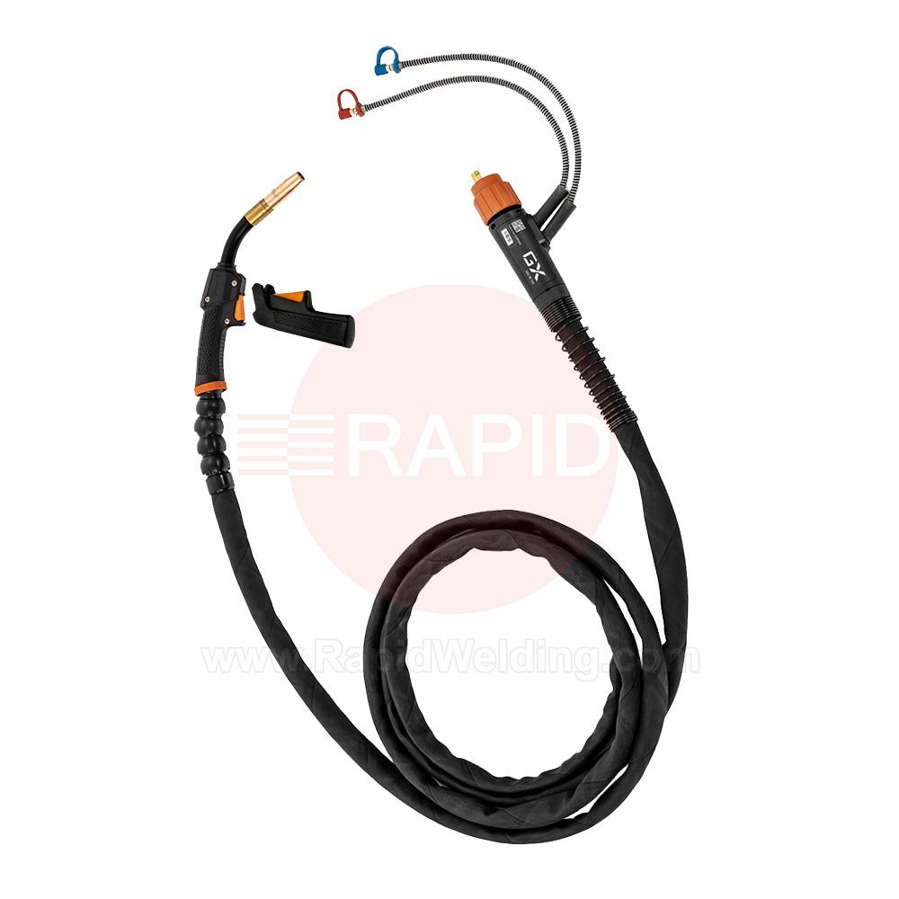GX305WS6  Kemppi Flexlite GX K5 305WS Water Cooled 300A MIG Torch, with Euro Connection & Swivel Neck - 6m