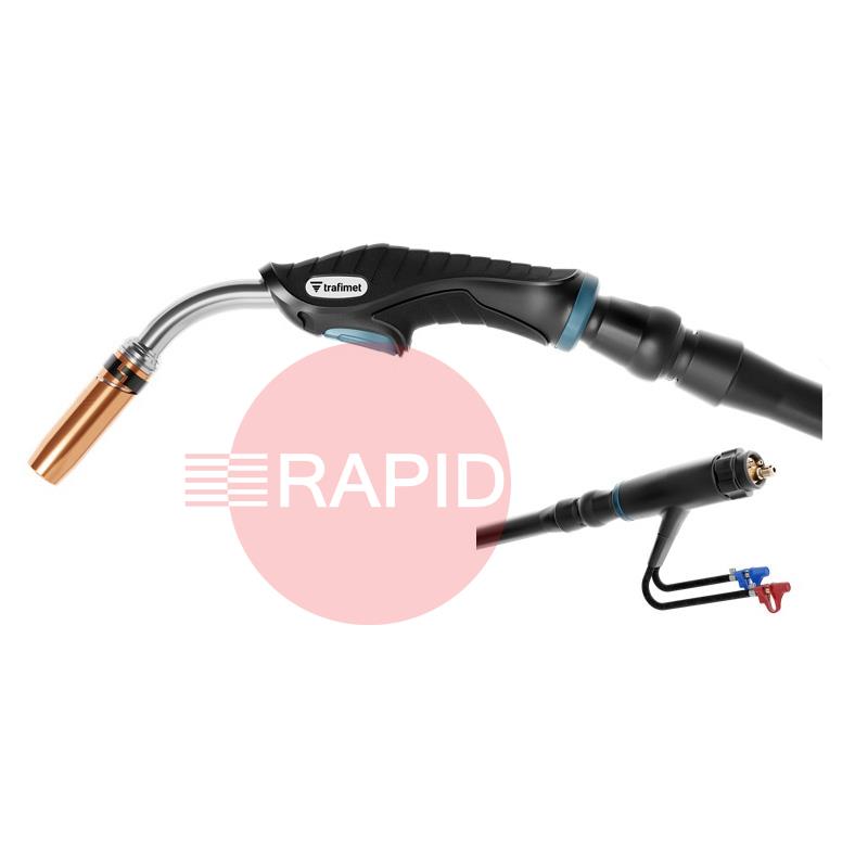 MB2601-030  Trafimet ERGOPLUS 400 Water Cooled MIG Torch w/ Euro Connection, 400A CO2, 350A Mixed Gas - 3m