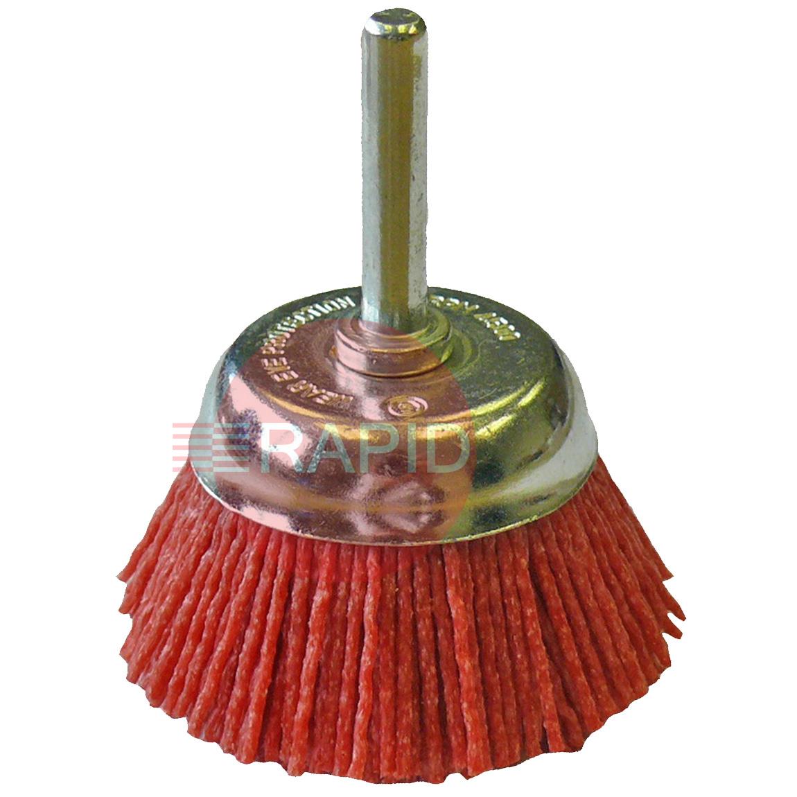 NYCUP50RED  Abracs 50mm Filament Cup Brush  - Red/Coarse