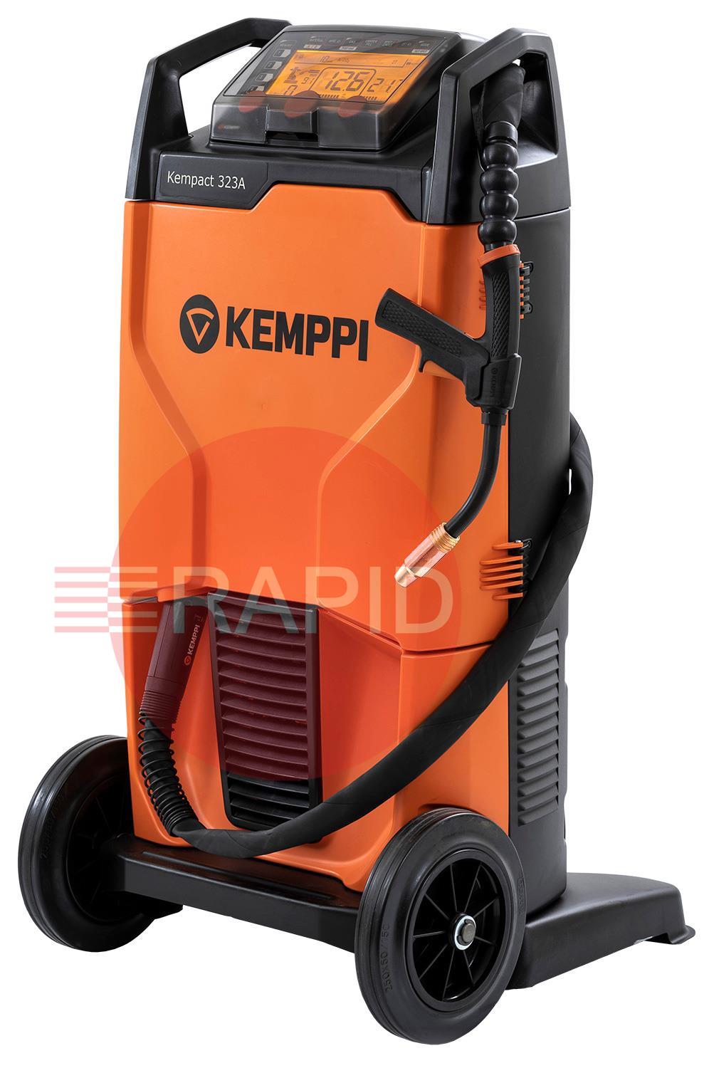 P2214GXE  Kemppi Kempact RA 323A, 320A 3 Phase 400V MIG Welder, with Flexlite GXe 405G 5.0m Torch
