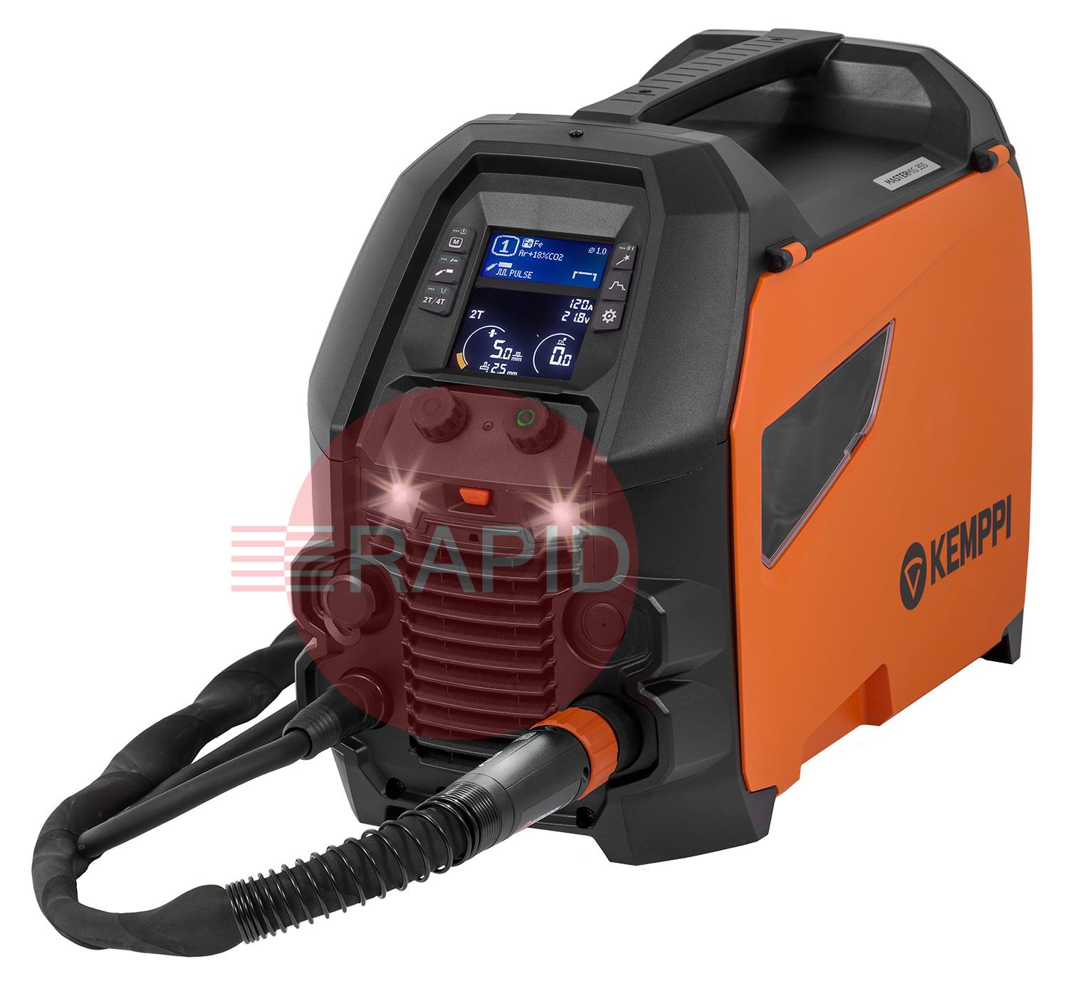 P505GXE4  Kemppi Master M 355G Pulse MIG Welder Air Cooled Package, with GXe 405G 3.5m Torch - 400v, 3ph