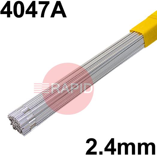 RO162425  SIF Sifalumin No.16 4047A Aluminium Tig Wire, 2.4mm Diameter x 1000mm Cut Lengths - EN ISO 17672 S AL 4047A (AlSi12) - 2.5kg Pack