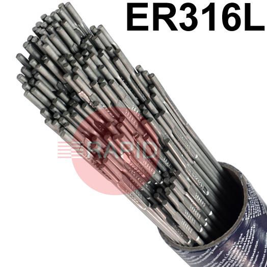 THERMANIT-GE316LTIG  Bohler Thermanit GE-316L Stainless Steel TIG Wire, 1000mm Cut Lengths - AWS A5.9 ER316L, 5Kg Pack