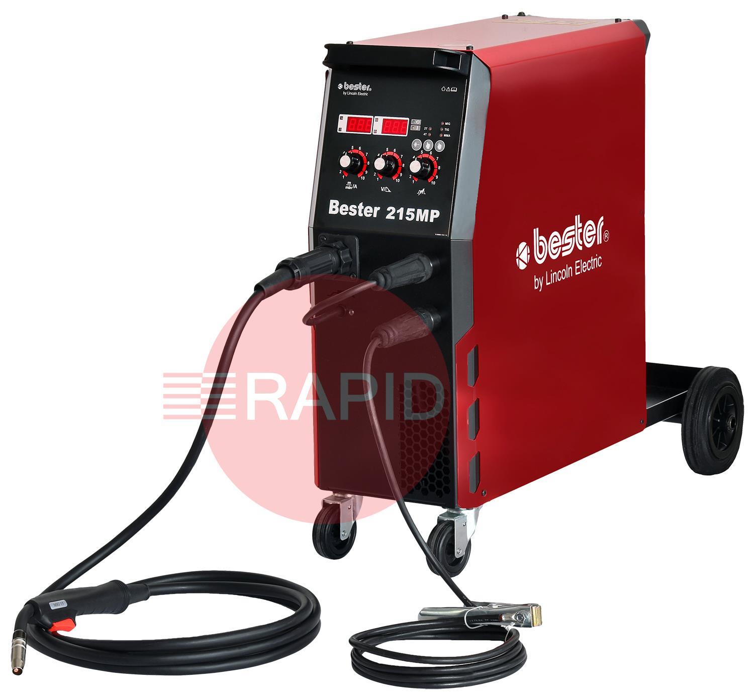 USED10  Ex Demo Lincoln Bester 215MP Multi Process Inverter Welder Package - 230v, 1ph