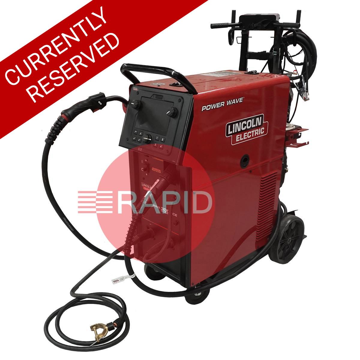 USED4  Used Lincoln Power Wave 300C Advanced AC/DC Multiprocess Ready To Weld Package - 208-575v