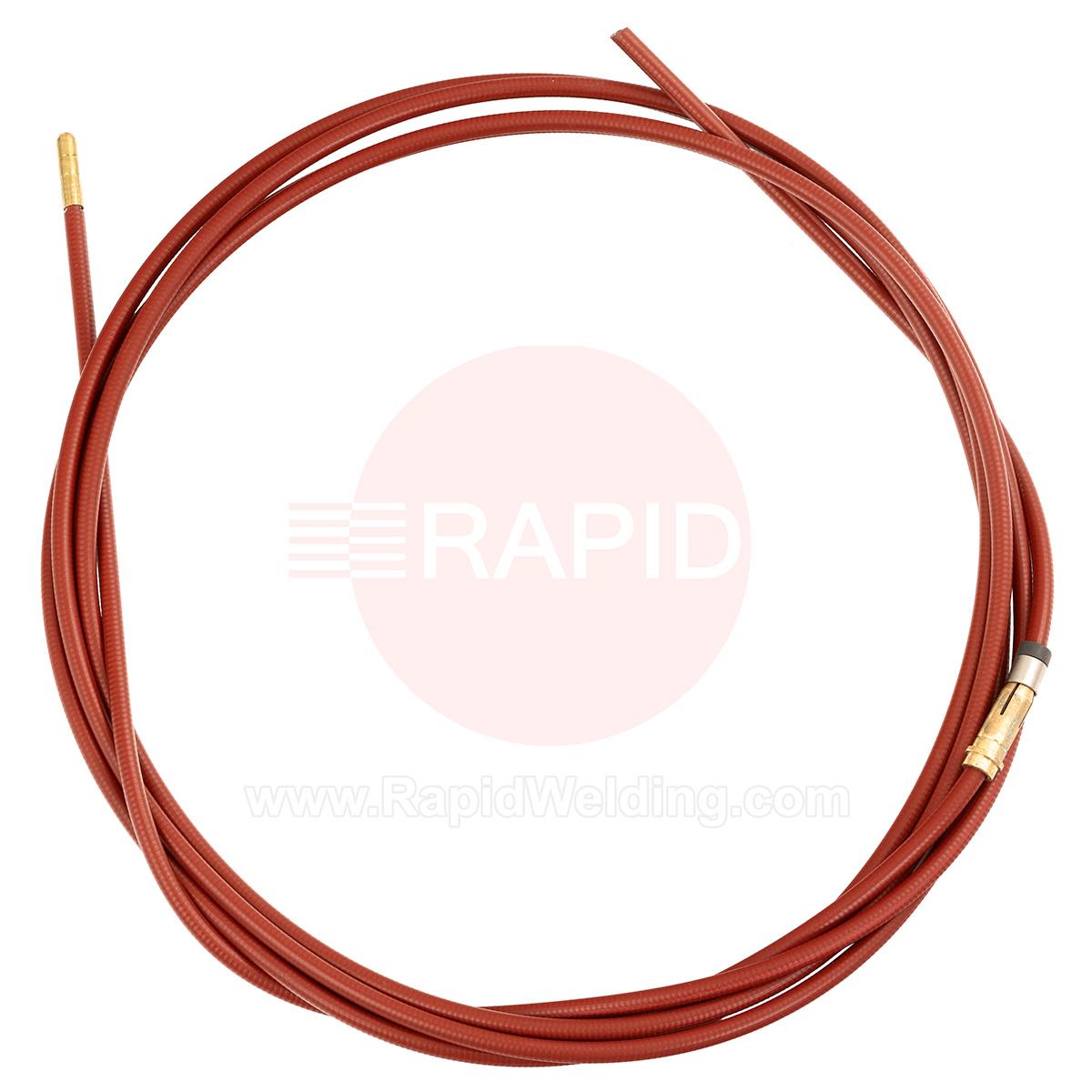 W012361  Kemppi Steel Red 3.5m Wire Liner, for 0.9-1.2mm Ferrous Steel