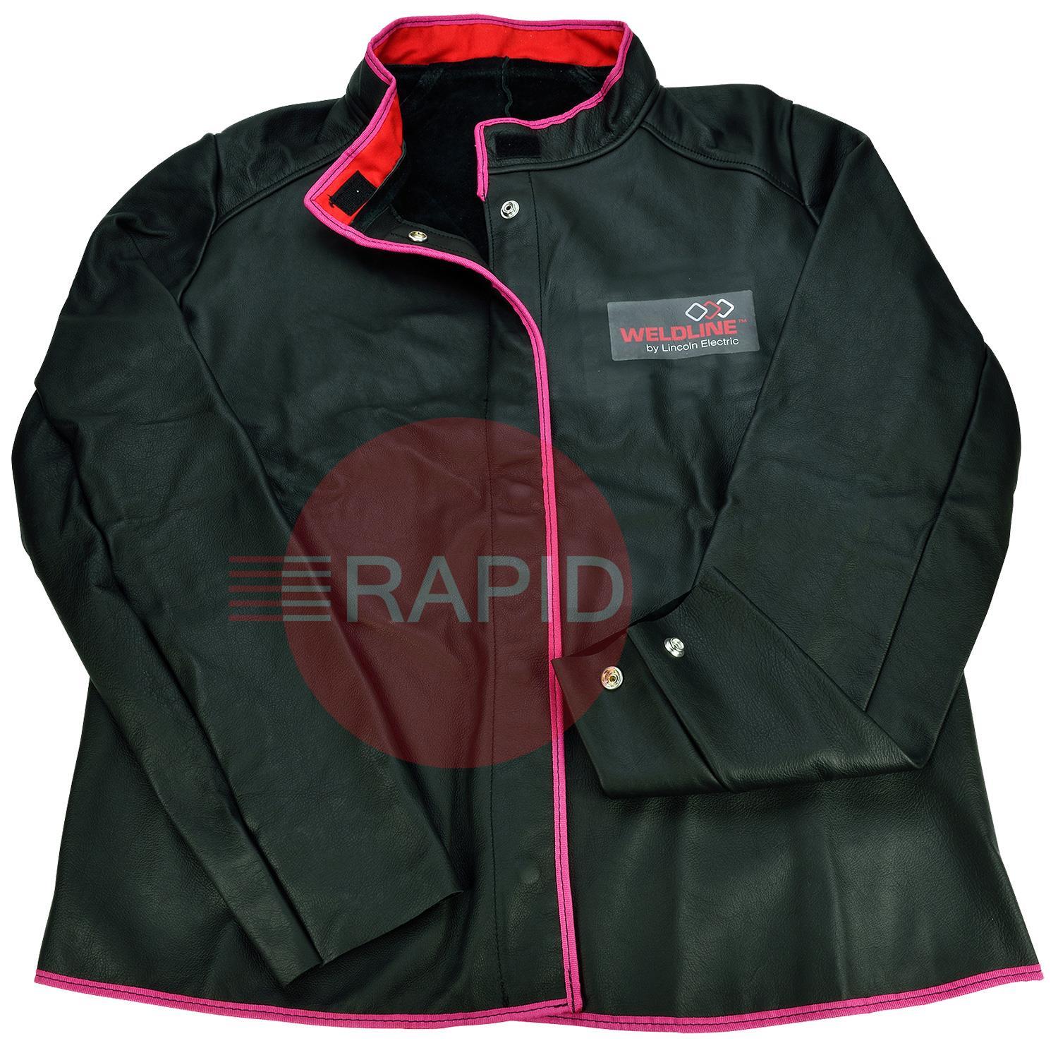 WJL-L-2019  Weldline Female Grain Leather Welding Jacket with Split Leather Bag - Large