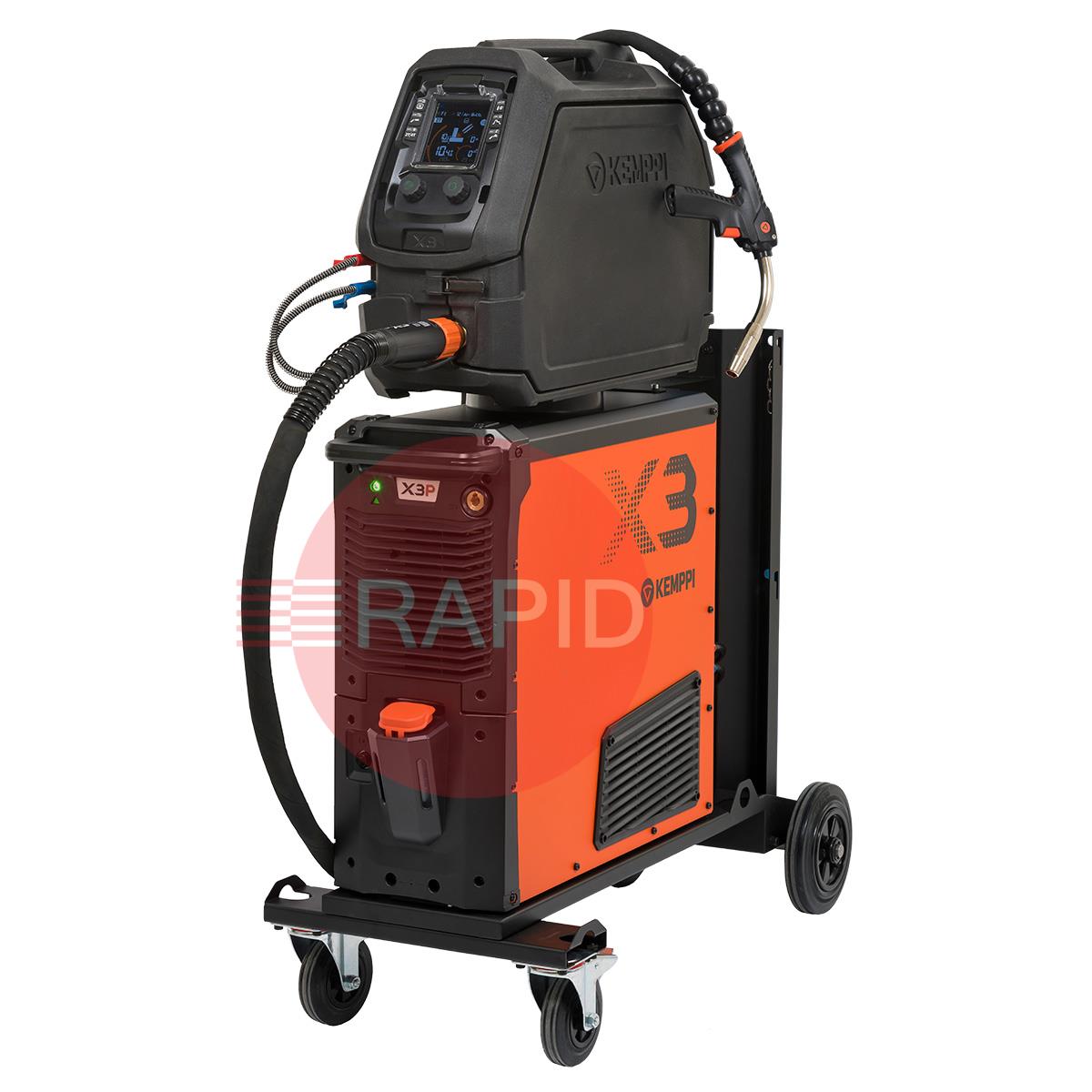 X3P450  Kemppi X3 FastMig 450 Pulse MIG Package, with GXe 405 5.0m Torch - 400v, 3ph